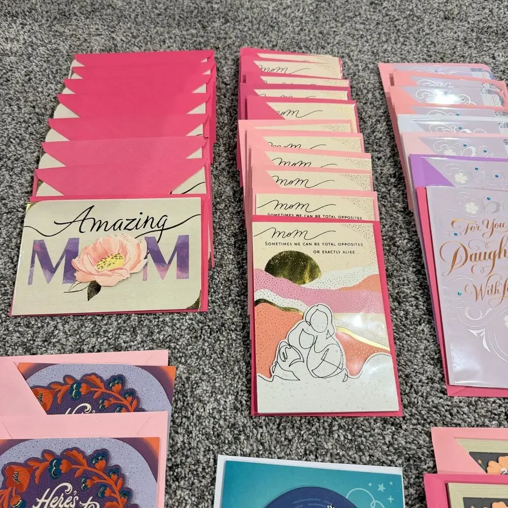 Large Lot of 47 HALLMARK Luxury Mother's Day Cards with Envelopes Included!